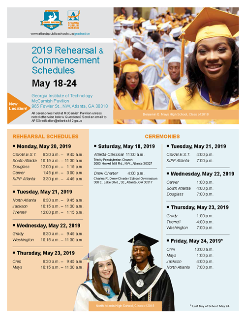 Commencement Schedule Commencement Schedule